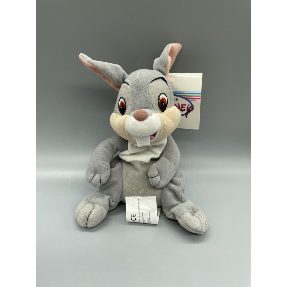 Vintage Thumper Beanbag Plush Bambi  8" With Tags Retired Disney Store 1990's
